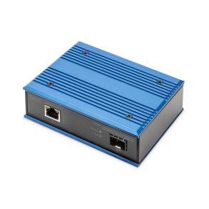 Digitus Industrial Gigabit Ethernet Media Converter, SFP SFP Open Slot, without SFP Module