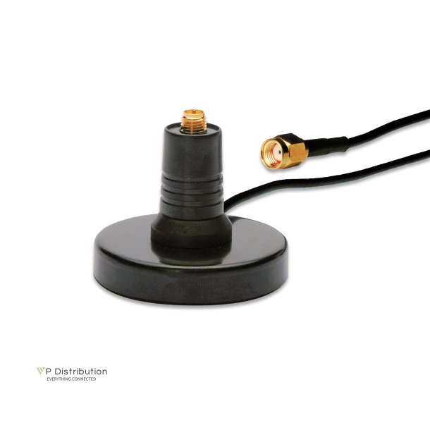 Digitus Wireless LAN antenna base, magnet mount RP-SMA connector, 1.5m low loss cable