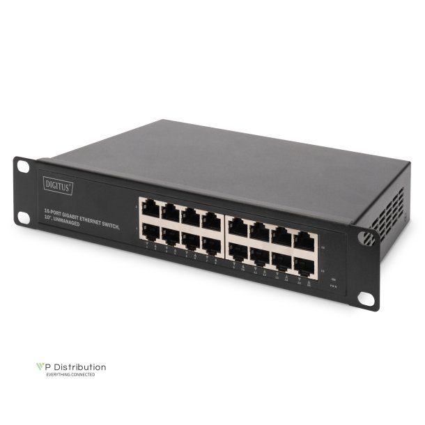 Digitus Gigabit Ethernet Switch 16-port, 10 inch, unmanaged