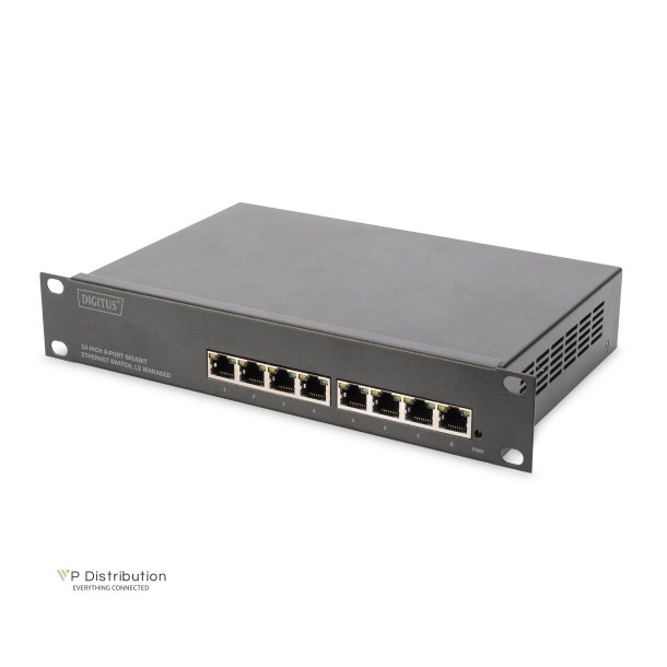 Digitus L2 managed Gigabit Ethernet Switch 8-port, 10 inch