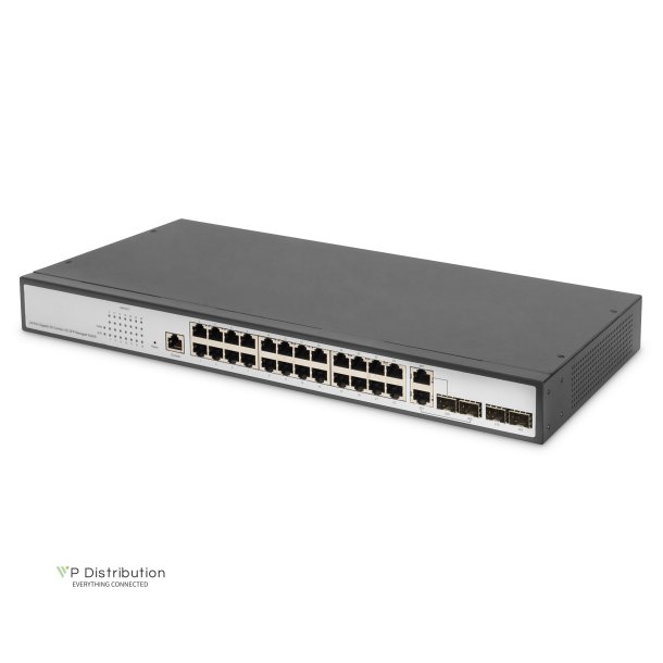 Digitus L2 managed Gigabit Ethernet Switch 24-port + 2 combo and 2 SFP uplink port