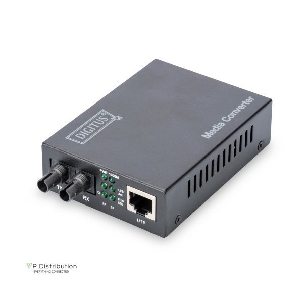 Digitus Gigabit Ethernet Media Converter, Multimode ST connector, 850nm, up to 0.5km