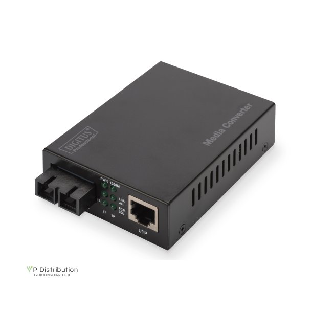 Digitus Gigabit Ethernet Media Converter, Multimode SC connector, 850nm, up to 0.5km