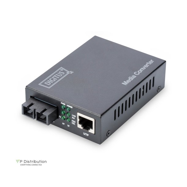 Digitus Gigabit Ethernet Media Converter, Singlemode SC connector, 1310nm, up to 20km
