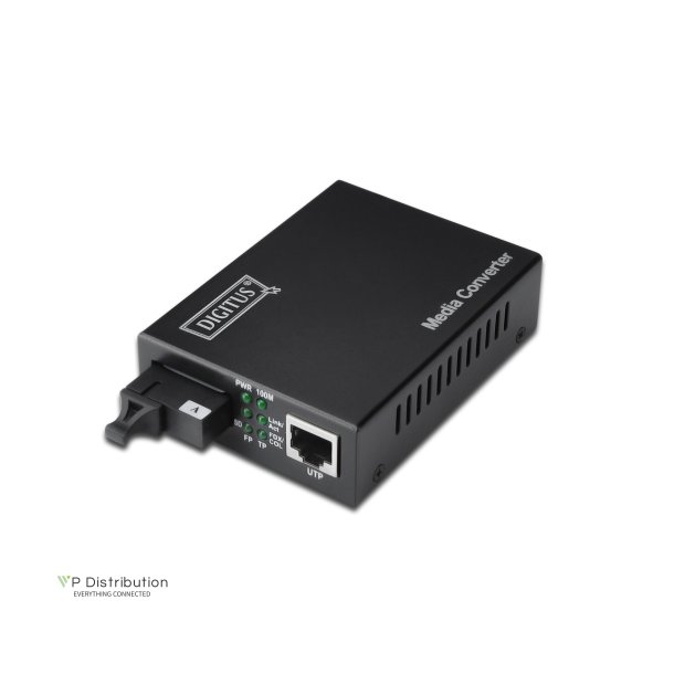 Digitus Gigabit Ethernet Media Converter, Singlemode, BiDi Tx1310nm / Rx1550nm, SC connector, up to 20km