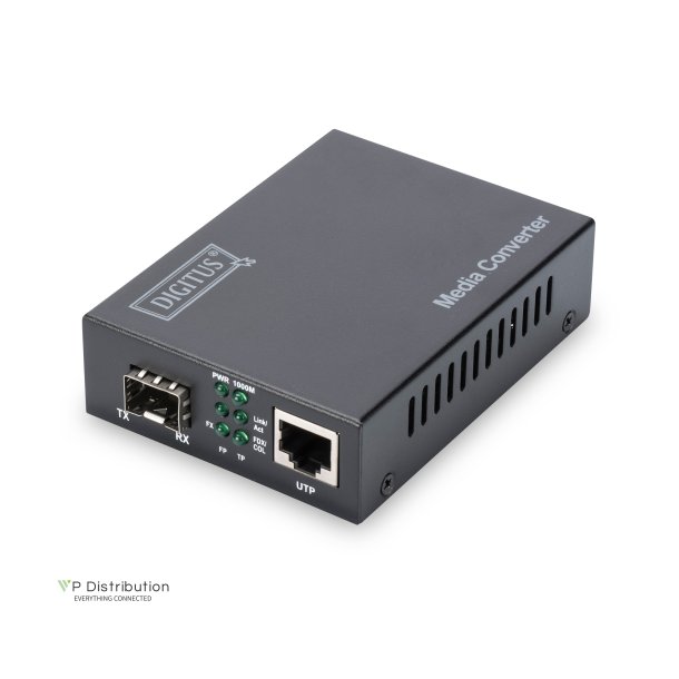 Digitus Gigabit Ethernet Media Converter, SFP SFP Open Slot, without SFP Module