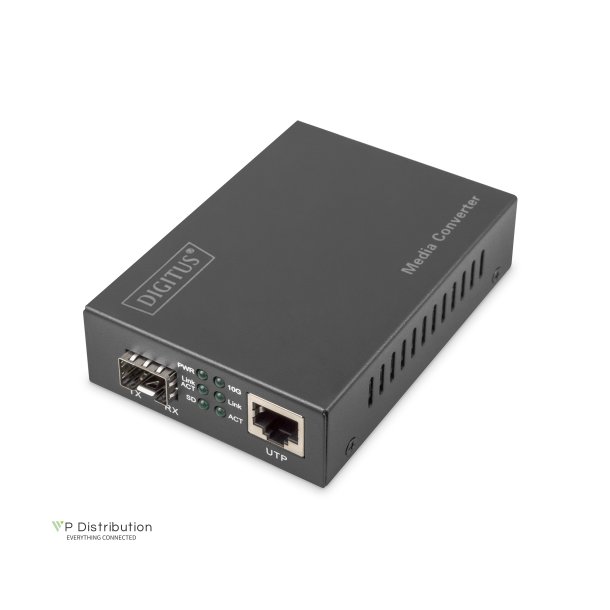 Digitus 10 Gigabit Ethernet Media Converter, SFP supports 1G, 2.5G, 5G and 10G, open slot