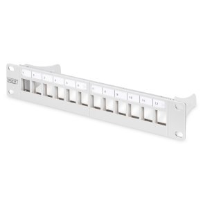 Modular Patch Panel, shielded, 12-Port Blank,1U,254mm (10