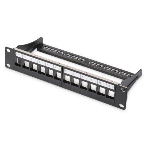 Modular Patch Panel, shielded, 12-Port Blank,1U,254mm (10