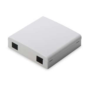 Digitus Wall Outlet (FTTH) for 2x SC Simplex, LC Duplex 2x splice holder, 19x86x86mm, grey (RAL 7035)