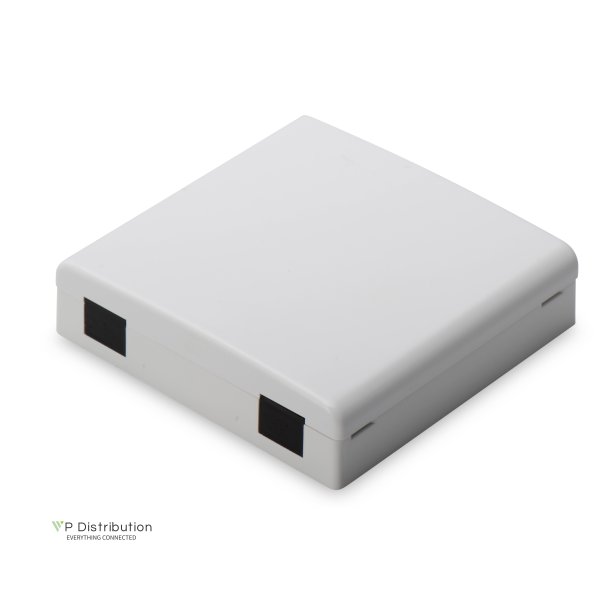 Digitus Wall Outlet (FTTH) for 2x SC Simplex, LC Duplex 2x splice holder, 19x86x86mm, grey (RAL 7035)