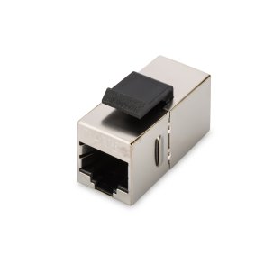 CAT 5e modular coupler, shielded RJ45 to RJ45, for panel connection