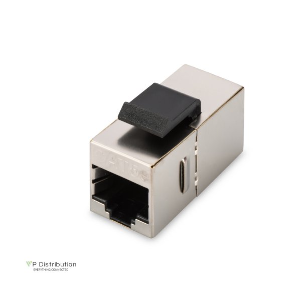 CAT 5e modular coupler, shielded RJ45 to RJ45, for panel connection