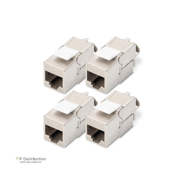 CAT 6A Keystone Jack, shielded, 4 pcs. tool free connection