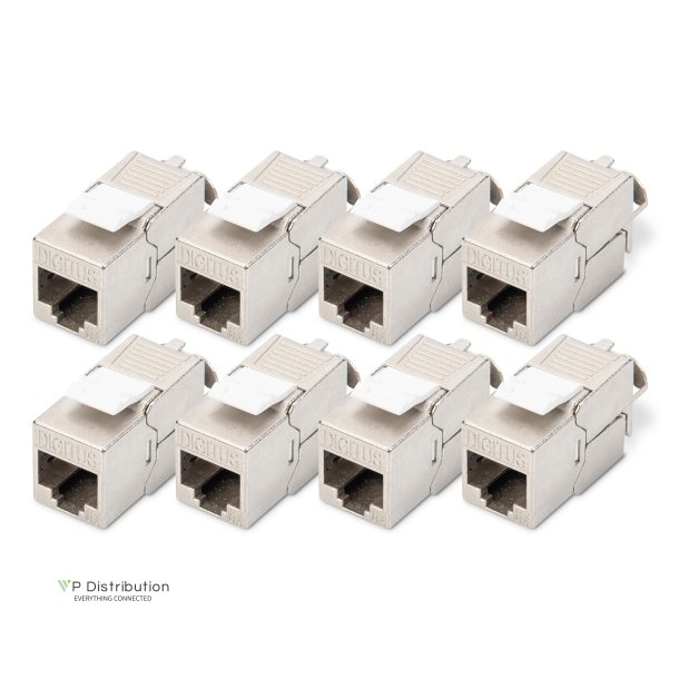 CAT 6A Keystone Jack, shielded, 8 pcs. tool free connection