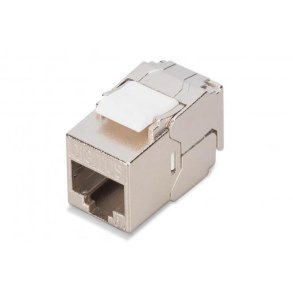 CAT 6A short keystone module, shielded, tool-free mounting connection