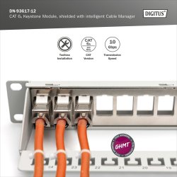 CAT 6A Keystone Jack, shielded, 12 pcs. tool free connection