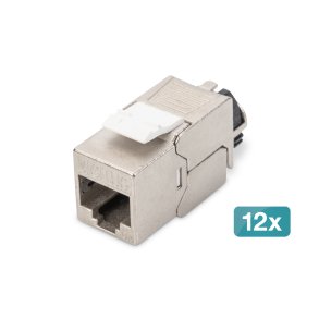 CAT 6A Keystone Jack, shielded, 12 pcs. tool free connection