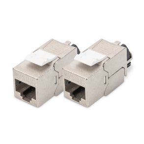 CAT 6A Keystone Jack, shielded, 2 pcs. tool free connection