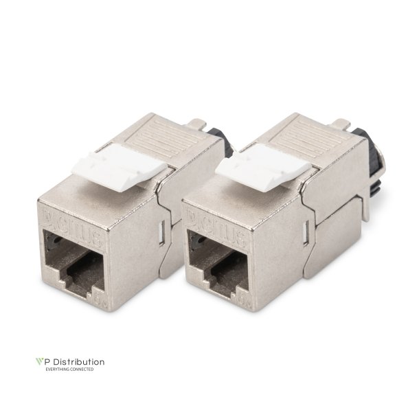 CAT 6A Keystone Jack, shielded, 2 pcs. tool free connection