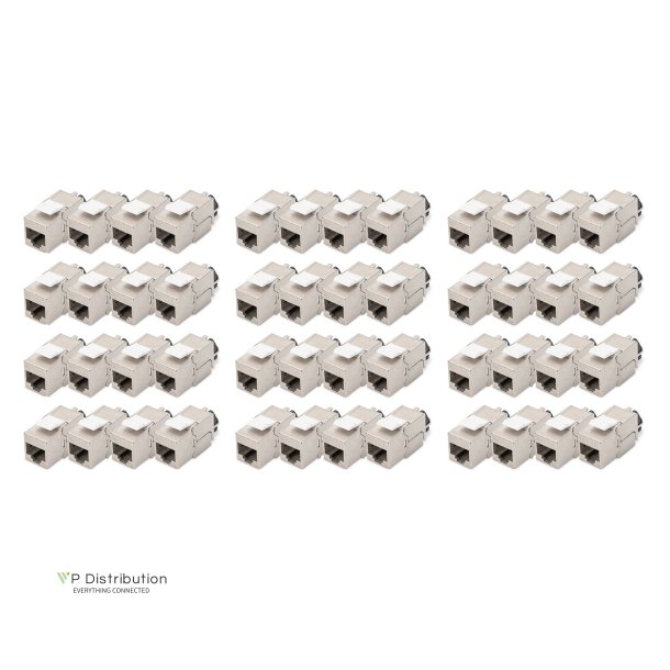 CAT 6A Keystone Jack, shielded, 48 pcs. tool free connection