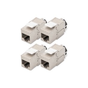 CAT 6A Keystone Jack, shielded, 4 pcs. tool free connection