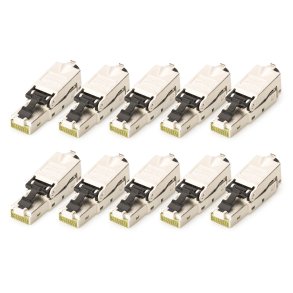 CAT 6A Field Termination Plug, STP, dust cap, TIA 568-A,B,Profinet, 10 pcs.