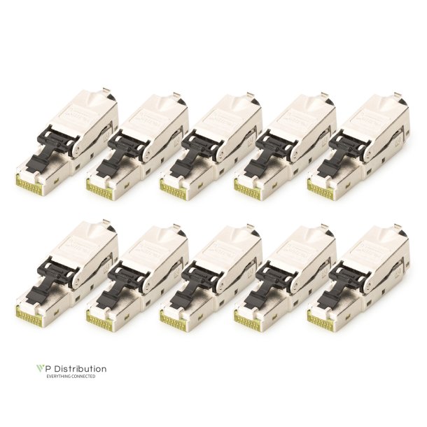CAT 6A Field Termination Plug, STP, dust cap, TIA 568-A,B,Profinet, 10 pcs.