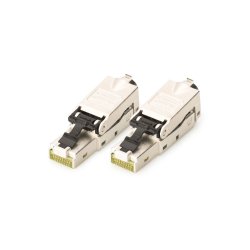 CAT 6A Field Termination Plug, STP, dust cap, TIA 568-A,B,Profinet, 2 pcs.