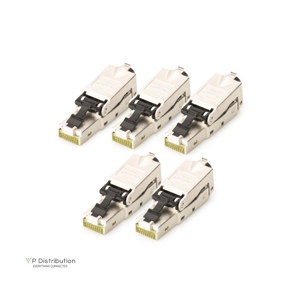 CAT 6A Field Termination Plug, STP, dust cap, TIA 568-A,B,Profinet, 5 pcs.