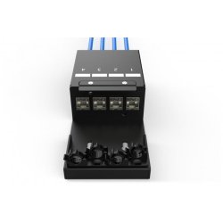 Consolidation point box, 4-port Keystone modules with intelligent cable manager