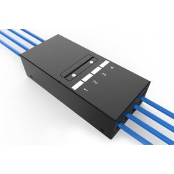 Consolidation point box, 4-port Keystone modules with intelligent cable manager