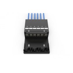 Consolidation point box, 6-port Keystone modules with intelligent cable manager