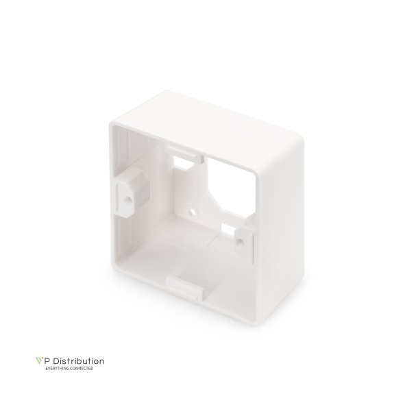 Surface mount box for faceplates 80x80x42 mm, color pure white, German layout