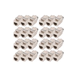 Cat.8.I Keystone Module shielded, tool free, dust cap, 24 pcs.