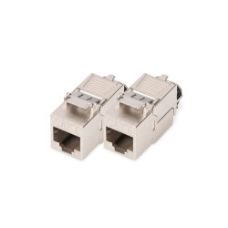 Cat.8.I Keystone Module shielded, tool free, dust cap, 2 pcs.