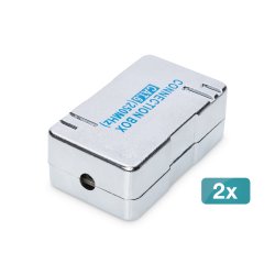 connection module for twisted pair cables LSA, shielded, CAT 6, 2 pieces