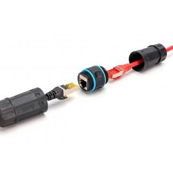 CAT 6A outdoor connection, protection class IP68, RJ45 to RJ45 connection