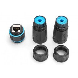 CAT 6A outdoor connection, protection class IP68, RJ45 to RJ45 connection