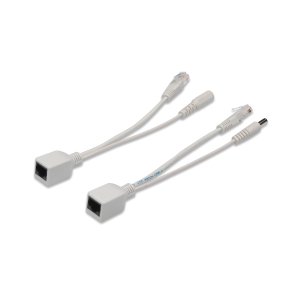 Digitus Passive PoE Cable Kit 1x Splitter PD cable, 1x Injector PSE cable, White