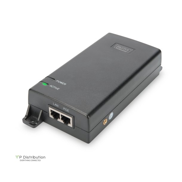 Digitus Gigabit Ethernet PoE+ Injector, 802.3at Power Pins:4/5(+),7/8(-) and 3/6(+), 1/2(-), 60W