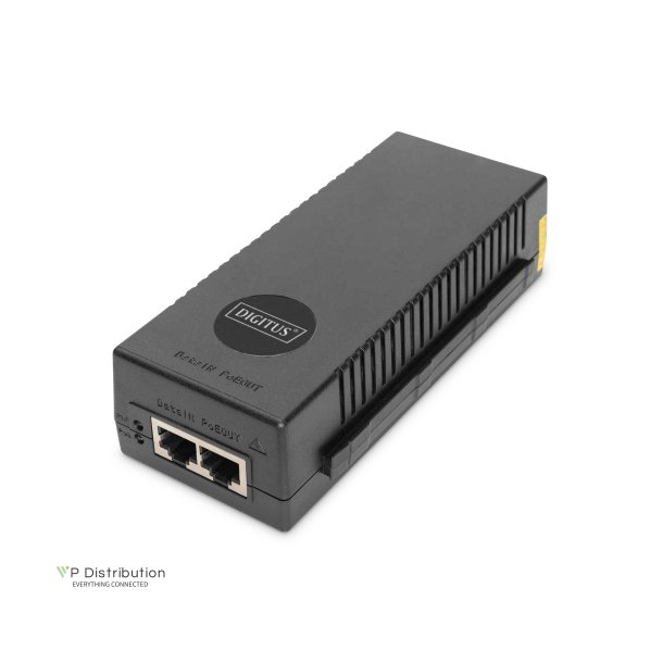 Digitus 10 Gigabit Ethernet PoE+ Injector, 802.3at Power Pins:3/6(+), 1/2(-), 30W