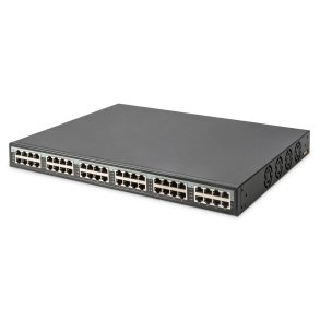 Digitus Gigabit Ethernet PoE+ Injector Hub, 802.3at, 10G 24-port, Power Pins:3/6(+), 1/2(-), 370W