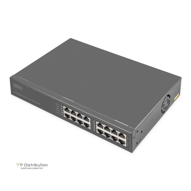 Digitus Gigabit Ethernet PoE+ Injector Hub, 802.3bt 8- Port, PoE Power Budget 250W