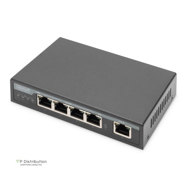 Digitus Gigabit PoE Indoor Extender, 4-port, 85W 100m extension, cascadable, self powered