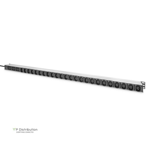 Digitus IT BASIC PDU, Vertical, 16A, 24 x C13, 3 x C19 1-phase, 3m cable, IEC309 16A plug