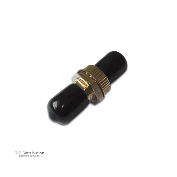 Digitus FO coupler, simplex, ST to ST, MM ceramic sleeve, metal housing, black dust caps
