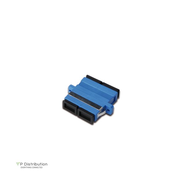 Digitus FO coupler, duplex, SC to SC, SM, OS2, color blue ceramic sleeve, polymer housing, incl. screws