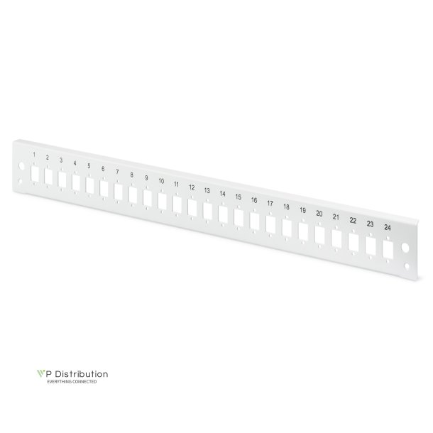Digitus FO front panel, 1U, quick lock, 24x LC DX, SC SX E2000 SX, vertically, color grey (RAL 7035)