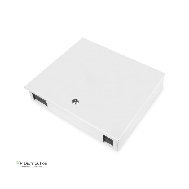 FO Wall mount unit, Medium, Singlemode, 24 x LC DX Splice ready, with connectors and pigtails